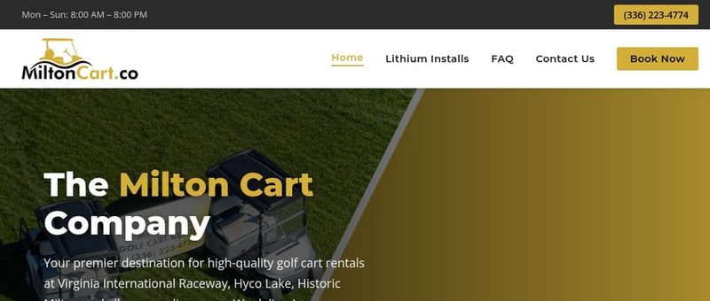 Milton Cart Co website preview