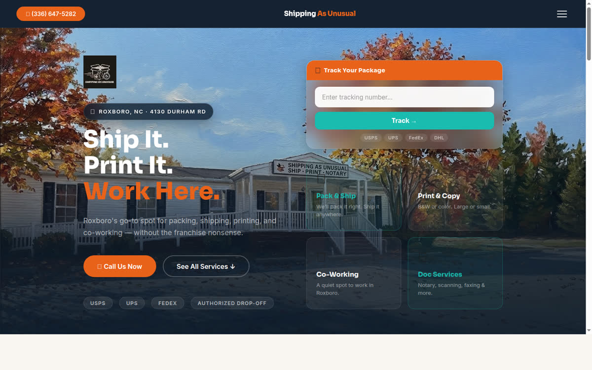 Shipping As Unusual project preview
